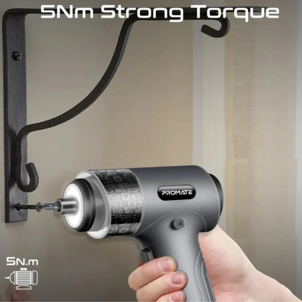 Promate ProTools-31G 31-Piece Cordless Electric Screwdriver Set - Built-in LED Work Light, 250rpm Speed, and USB Rechargeable Battery for Precision Repairs