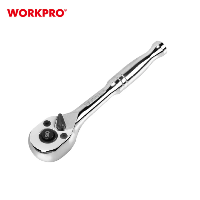 مفتاح راتشيت (يد طقطيقة) Workpro مقاس 1/2 بوصة - نظام تحرير سريع، فولاذ كروم فاناديوم احترافي، ومقبض مريح مانع للانزلاق