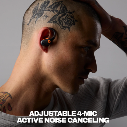 سماعات Skullcandy Push ANC Active الرياضية - عزل ضوضاء نشط، بطارية تدوم 58 ساعة، مقاومة للماء والغبار IP55، وتصميم خطاف ثابت