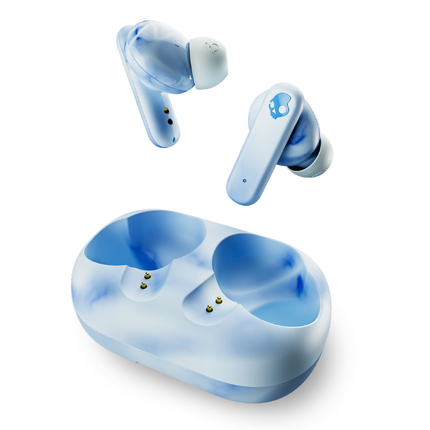 سماعات Skullcandy EcoBuds اللاسلكية المستدامة - قاعدة شحن بدون بطارية، تشغيل لمدة 8 ساعات، مقاومة للماء IPX4، وكابل USB-C مدمج