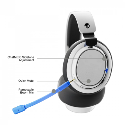 سماعة الألعاب اللاسلكية Skullcandy SLYR Pro Wireless - زمن استجابة منخفض جداً، تقنية الإدراك الصوتي ESP، بطارية تدوم 24 ساعة، وميكروفون ذكي نقي