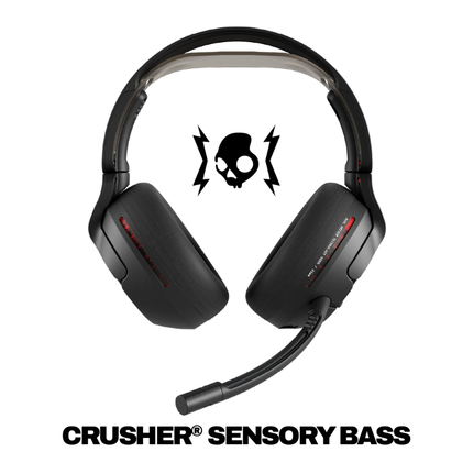 Skullcandy Crusher PLYR Multi-Platform Wireless Gaming Headset - Adjustable Sensory Bass, Enhanced Sound Perception (ESP), and Clear Voice Smart Mic