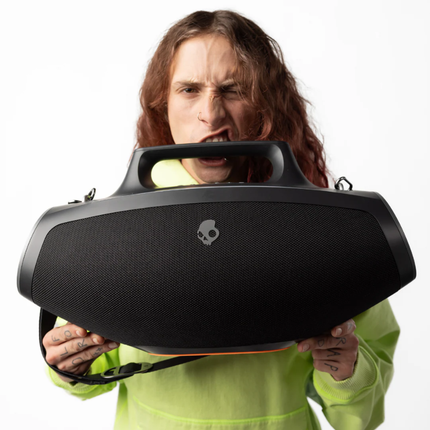 سماعة Skullcandy Barrel لاسلكية للحفلات - بلوتوث، مقاومة للماء IPX5، بطارية تدوم 12 ساعة، إضاءة LED مدمجة وتقنية الربط المتعدد