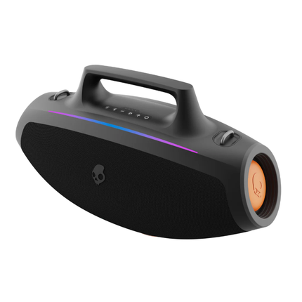 سماعة Skullcandy Barrel لاسلكية للحفلات - بلوتوث، مقاومة للماء IPX5، بطارية تدوم 12 ساعة، إضاءة LED مدمجة وتقنية الربط المتعدد