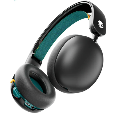 Skullcandy Grom Wireless Kids' Headphones - 45 Hours Battery Life, 85dB Volume Limiter, Multi-Device Sharing, and Comfortable Over-Ear Design