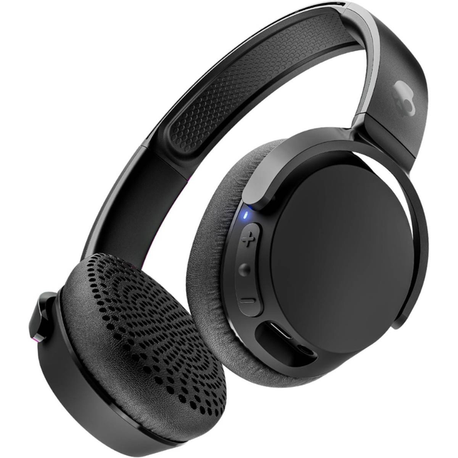 سماعة Skullcandy Riff Wireless 2 لاسلكية فوق الأذن - بطارية تدوم 34 ساعة، ميزة الاقتران المتعدد، وتقنية تتبع السماعة Tile™ المدمجة