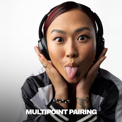 سماعة Skullcandy Riff Wireless 2 لاسلكية فوق الأذن - بطارية تدوم 34 ساعة، ميزة الاقتران المتعدد، وتقنية تتبع السماعة Tile™ المدمجة