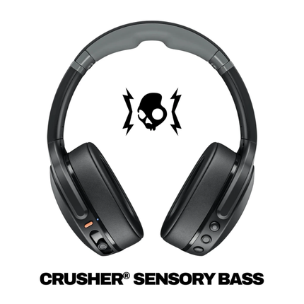سماعة Skullcandy Crusher Evo اللاسلكية فوق الأذن - تقنية الباس الحسي القابل للتعديل، ضبط الصوت الشخصي Audiodo™، وبطارية تدوم 40 ساعة