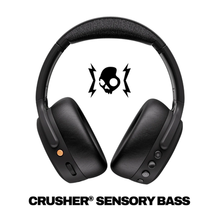 سماعة Skullcandy Crusher ANC 2 اللاسلكية فوق الأذن - تقنية الباس الحسي، عزل ضوضاء نشط، بطارية تدوم 50 ساعة، وتقنية Skull-iQ الذكية