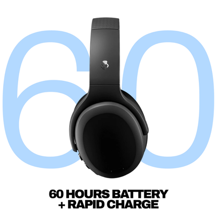 سماعة Skullcandy Crusher ANC 2 اللاسلكية فوق الأذن - تقنية الباس الحسي، عزل ضوضاء نشط، بطارية تدوم 50 ساعة، وتقنية Skull-iQ الذكية