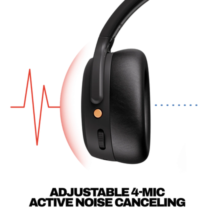 سماعة Skullcandy Crusher ANC 2 اللاسلكية فوق الأذن - تقنية الباس الحسي، عزل ضوضاء نشط، بطارية تدوم 50 ساعة، وتقنية Skull-iQ الذكية