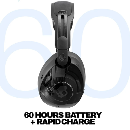 سماعة Skullcandy Aviator 900 ANC اللاسلكية فوق الأذن - عزل ضوضاء نشط رقمي، بطارية تدوم 24 ساعة، وتصميم مريح فاخر