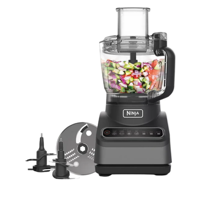 محضرة طعام Ninja Professional Food Processor BN650 - محرك بقوة 850 واط، سعة 2.1 لتر، تقنية Auto-iQ، وشفرات ستانلس ستيل دقيقة