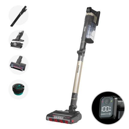 مكنسة Shark Stratos اللاسلكية IZ400UKT - تقنية الذكاء الاصطناعي Clean Sense IQ، منع تشابك الشعر المطور، وتقنية مكافحة الروائح