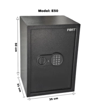 E50 Professional Extra-Large Digital Steel Safe Box - High-Security Electronic Safe with Multi-Point Locking, Manual Override Keys, and Maximum Storage Volume