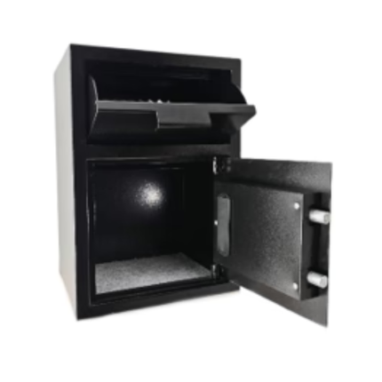 FORT E500 Digital Front-Loading Drop Safe - Heavy-Duty Steel Deposit Box with Hopper Drawer, Electronic Keypad, and Emergency Keys