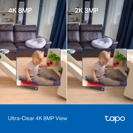 كاميرا مراقبة منزلية تي بي لينك Tapo C260 متحركة (Pan/Tilt) - دقة 2K 4MP، ذكاء اصطناعي لكشف الحركة، وتتبع ذكي مع صوت ثنائي الاتجاه