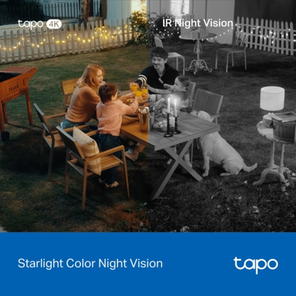 كاميرا مراقبة خارجية تي بي لينك Tapo C560WS متحركة (Pan/Tilt) - دقة 2K QHD 4MP، رؤية ليلية ملونة، وذكاء اصطناعي مع معيار IP66 لمقاومة العوامل الجوية