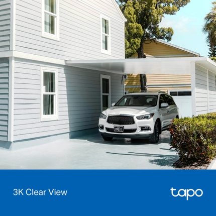 TP-Link Tapo C630 Outdoor Security Wi-Fi Camera - 2K QHD 4MP Resolution, Full-Color Night Vision, Smart AI Detection, and IP66 Weatherproof