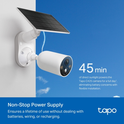 TP-Link TC85 Smart Wire-Free Outdoor Security Camera - 2K QHD 4MP Resolution, Full-Color Night Vision, Smart AI Detection, and Long-Lasting Battery