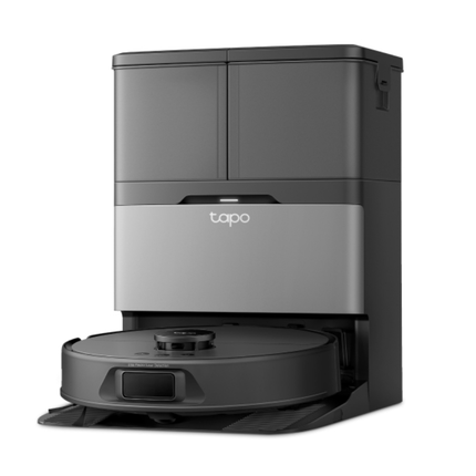 مكنسة وروبوت مسح ذكي تي بي لينك Tapo RV50 Pro Omni - قوة شفط 7000Pa، محطة أومني المتكاملة (تفريغ ذاتي، غسيل وتجفيف الممسحة)، وملاحة AI LiDAR