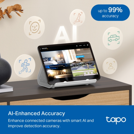 جهاز الربط الذكي تي بي لينك Tapo H500 - مركز تحكم ذكي مع وحدة تخزين فيديو، يدعم حتى 16 كاميرا و64 مستشعراً، ونظام إنذار مدمج