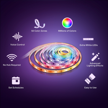 TP-Link Tapo L930-5 Smart Wi-Fi Light Strip - 5 Meters, Multicolor RGBIC, Apple HomeKit Support, White LED for Task Lighting, and Music Sync
