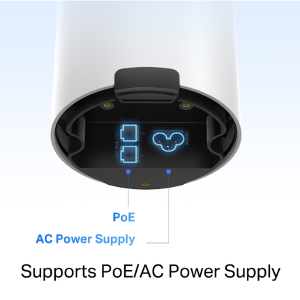 TP-Link Deco X50-Outdoor AX3000 Whole Home Mesh Wi-Fi 6 Unit - IP65 Weatherproof, 3000 Mbps Dual-Band, and PoE Support