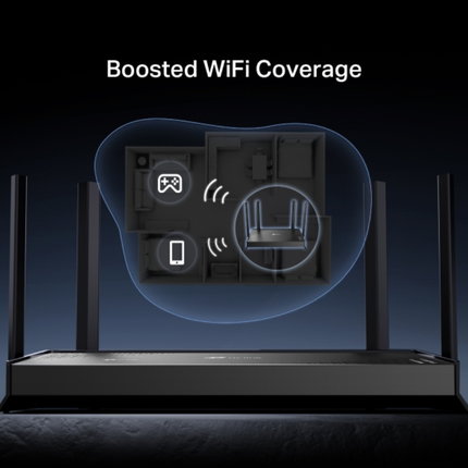 راوتر تي بي لينك Archer BE220 بتقنية Wi-Fi 7 - سرعة 3.6 جيجابت، منافذ 2.5 جيجابت، وتقنية MLO لاتصال فائق الاستقرار