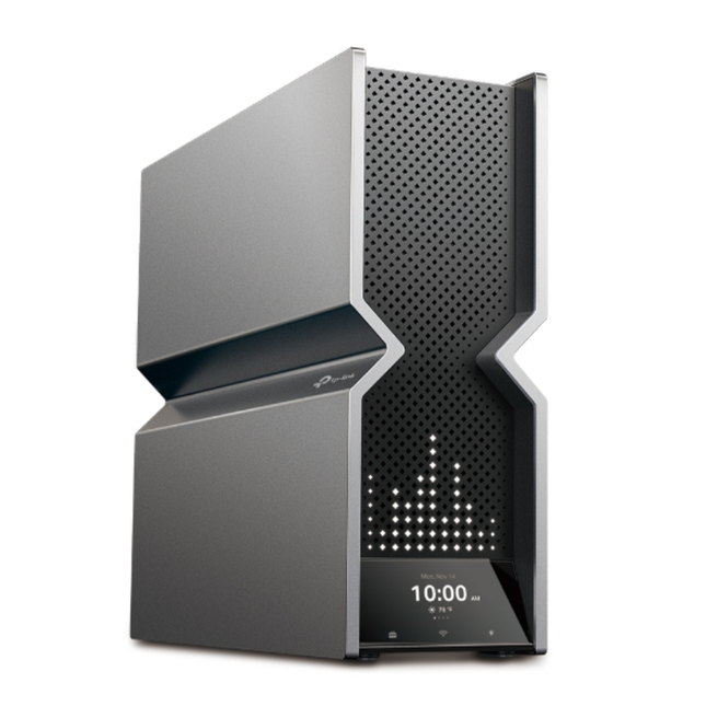 راوتر تي بي لينك Archer BE900 رباعي النطاق بتقنية Wi-Fi 7 - سرعة 24 جيجابت، منافذ 10G مزدوجة، وشاشة تعمل باللمس