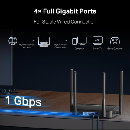 Mercusys MR25BE BE3600 Dual-Band Wi-Fi 7 Router - 3.6 Gbps Speeds, 2.5 Gbps Multi-Gig Port, and Ultra-Low Latency