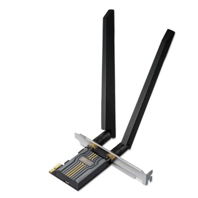 TP-Link Archer TBE400E BE6500 Wi-Fi 7 Bluetooth 5.4 PCI Express Adapter - Tri-Band Speeds, Multi-Link Operation (MLO), and High-Performance Antennas