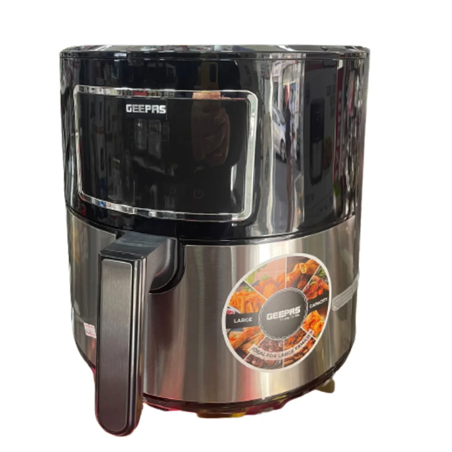 Geepas 8L Digital Air Fryer 1800W - Extra Large Family Capacity, 360° Rapid Air Circulation, and Smart LED Touchscreen