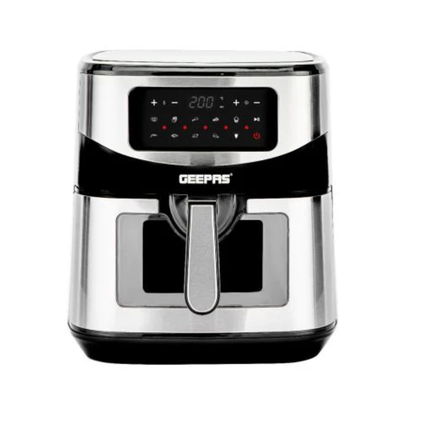 Geepas GAF37524UK 9.2L Digital Air Fryer with Internal Rack - Extra Large Family Capacity, Rapid Air Circulation, and Smart LED Touchscreen