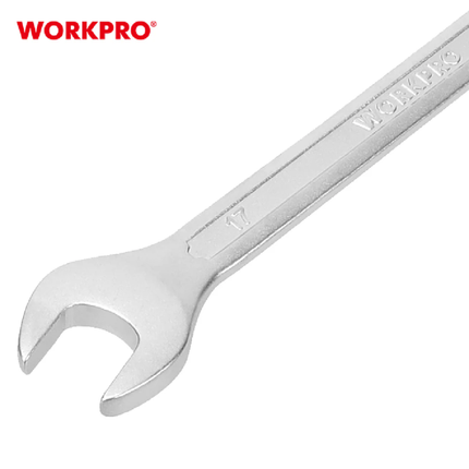 Workpro W073309 (WP273038) 17mm Combination Wrench - Chrome Vanadium Steel, Fully Polished Chrome Finish