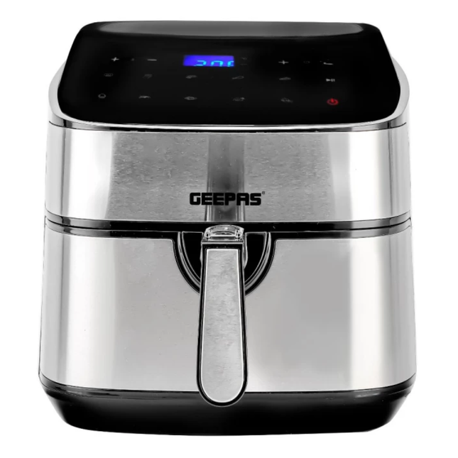 Geepas 7.5L Digital Air Fryer with Vortex Air Frying Technology - Large Family Capacity, Rapid Air Circulation, and Smart LED Touchscreen