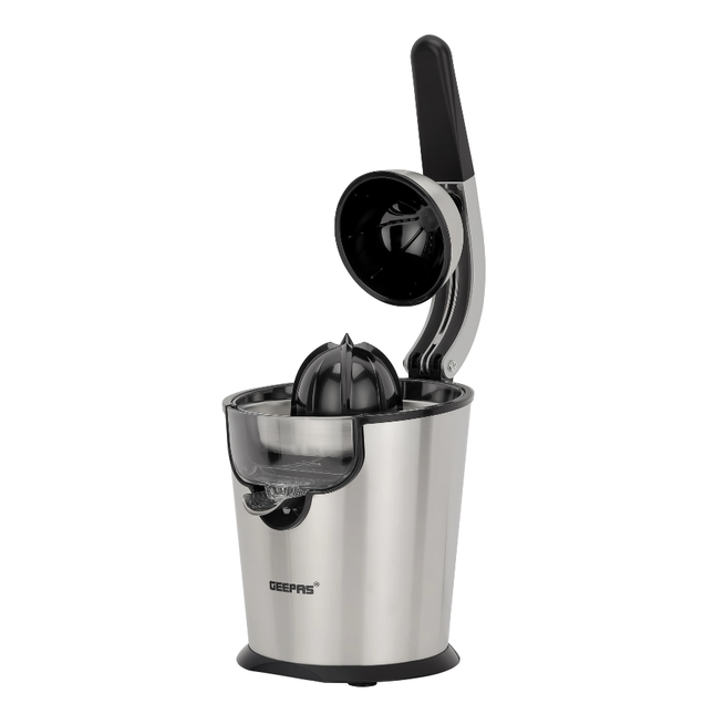 Geepas Stainless Steel Citrus Juicer - 300W Professional Motor & Aluminum Handle