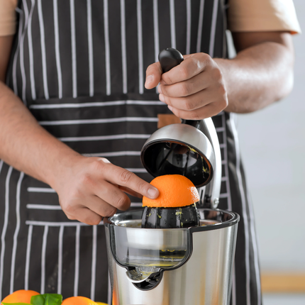 Geepas Stainless Steel Citrus Juicer - 300W Professional Motor & Aluminum Handle