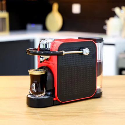 Geepas Capsule Coffee Machine - Nespresso Compatible, 1145W & 19 Bar Pressure