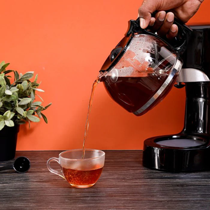 Geepas Drip Coffee Maker - 1.5L Capacity (12 Cups) with Keep Warm Function & Permanent Filter