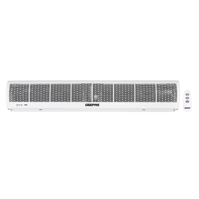 ستارة هواء كهربائية من Geepas موديل GCT1213CFM - عرض 120 سم، إعدادين للسرعة، تشغيل هادئ، وتحكم عن بعد