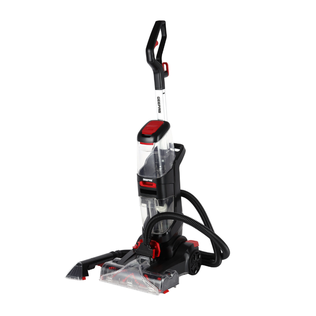 Geepas GCW19060 Carpet Washer with Dual Roll Brushes - Dual Tank System for Clean & Dirty Water, Deep Cleaning & Fast Drying