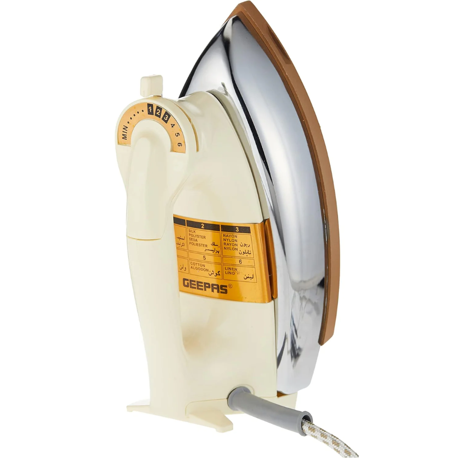 Geepas GDI2752 Dry Iron - Ceramic Non-Stick Soleplate, Adjustable Temperature Control, and Ergonomic Design