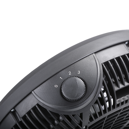 Geepas GF21138 18-Inch Box Fan - Powerful 5-Blade Design, 3 Speed Settings, and Rotating Safety Grill