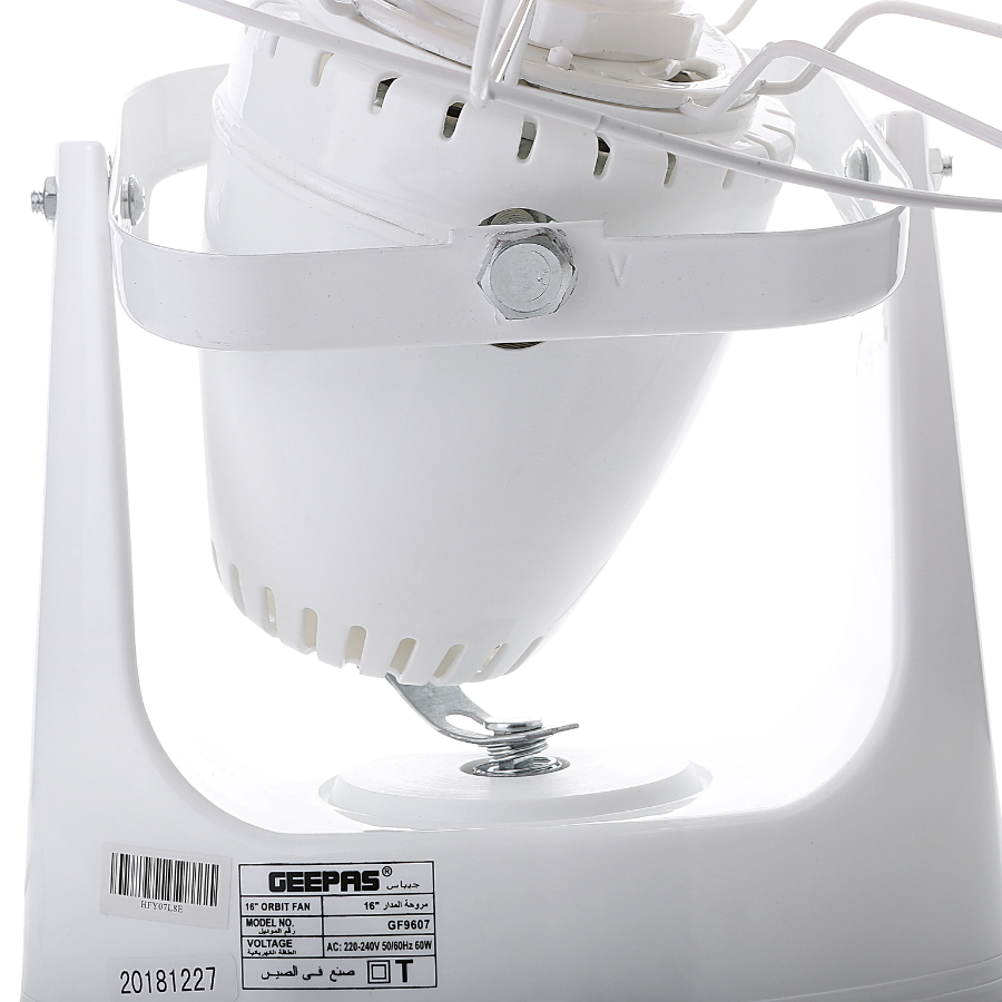 مروحة أوربت سقفية Geepas GF9607 قياس 16 إنش - دوران بزاوية 360 درجة، 3 سرعات، وتشغيل هادئ للغاية مروحة أوربت سقفية Geepas GF9607 قياس 16 إنش - دوران بزاوية 360 درجة، 3 سرعات، وتشغيل هادئ للغاية