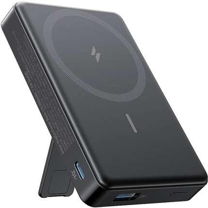 بنك طاقة لاسلكي Anker MagGo Ultra-Slim سعة 10,000 مللي أمبير - شحن لاسلكي سريع 15 واط، متوافق مع MagSafe، وتصميم نحيف جداً