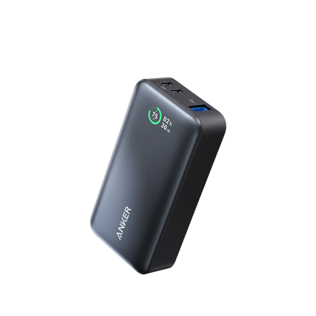 بنك طاقة أنكر Anker 533 Power Bank سعة 10,000 مللي أمبير - شحن سريع بقوة 30 واط، شاشة عرض رقمية ذكية، وتقنية PowerIQ 3.0