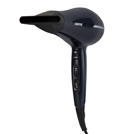 Geepas GHD86007 Professional Hair Dryer 2400W - Powerful AC Motor, Multiple Heat/Speed Settings, and Concentrator Nozzle