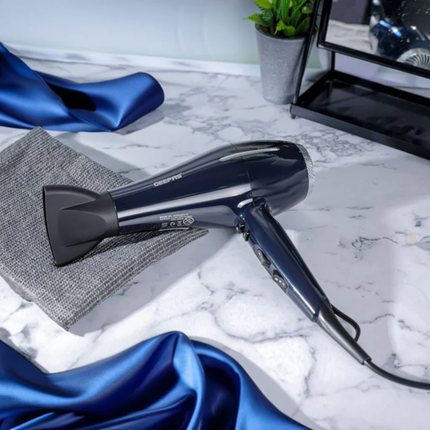 Geepas GHD86007 Professional Hair Dryer 2400W - Powerful AC Motor, Multiple Heat/Speed Settings, and Concentrator Nozzle