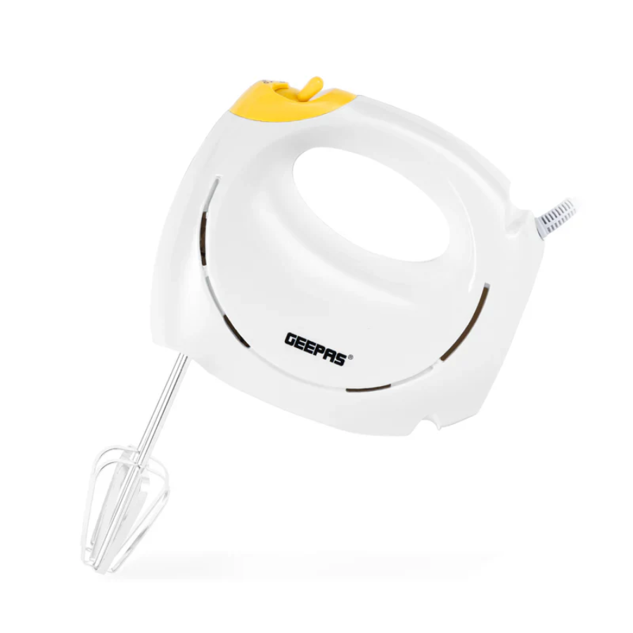 Geepas GHM43012 Electric Hand Mixer 150W - 7-Speed Settings, Turbo Function, and Stainless Steel Beaters